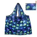 Foldable Polyester Cloth Reusable Fashion Shopping Bags with Rope Handle